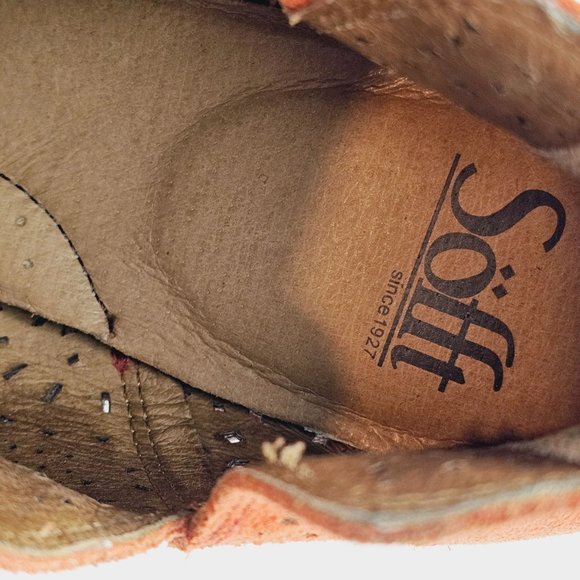 Sofft Women’s Barrosa Sunset Orange Suede Ankle Bootie Size 9.5M - Picture 8 of 8